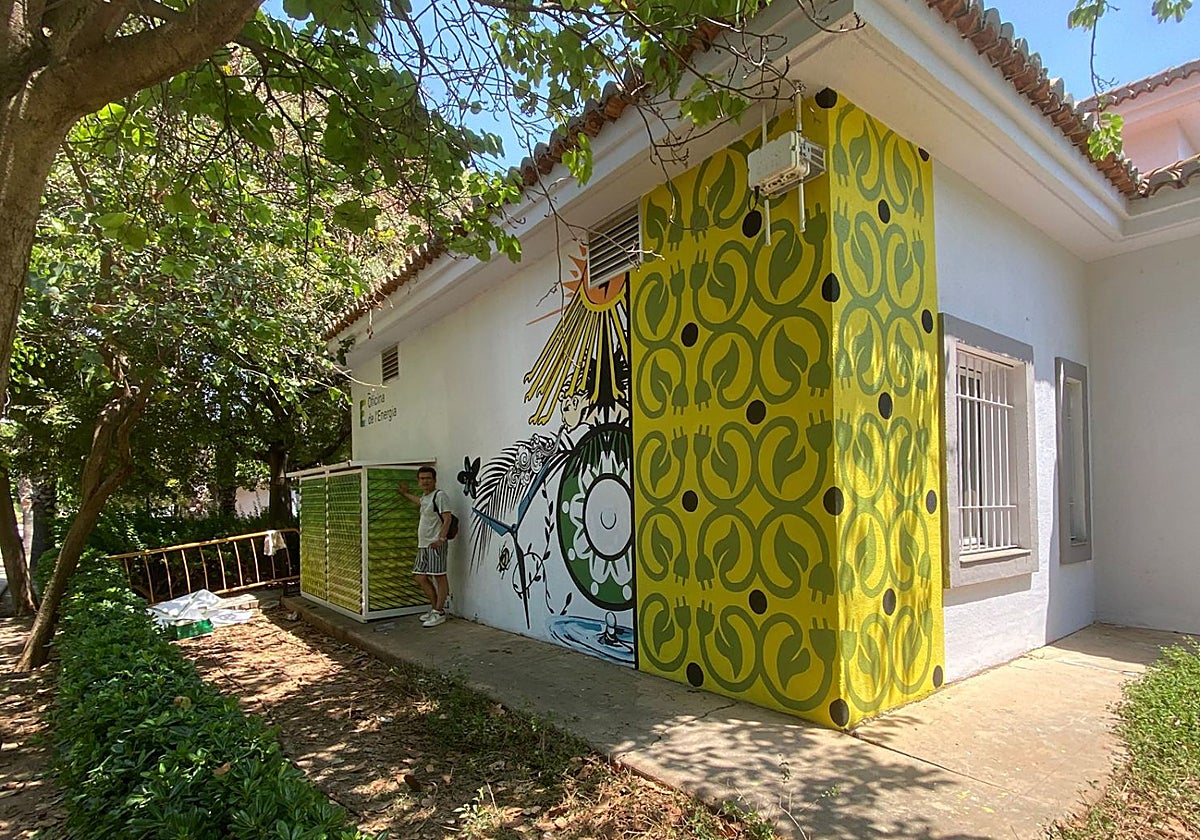 Mural plasmado en la sede de la Fundació València Clima i Energia y la Federación de Asociaciones Vecinales de València.