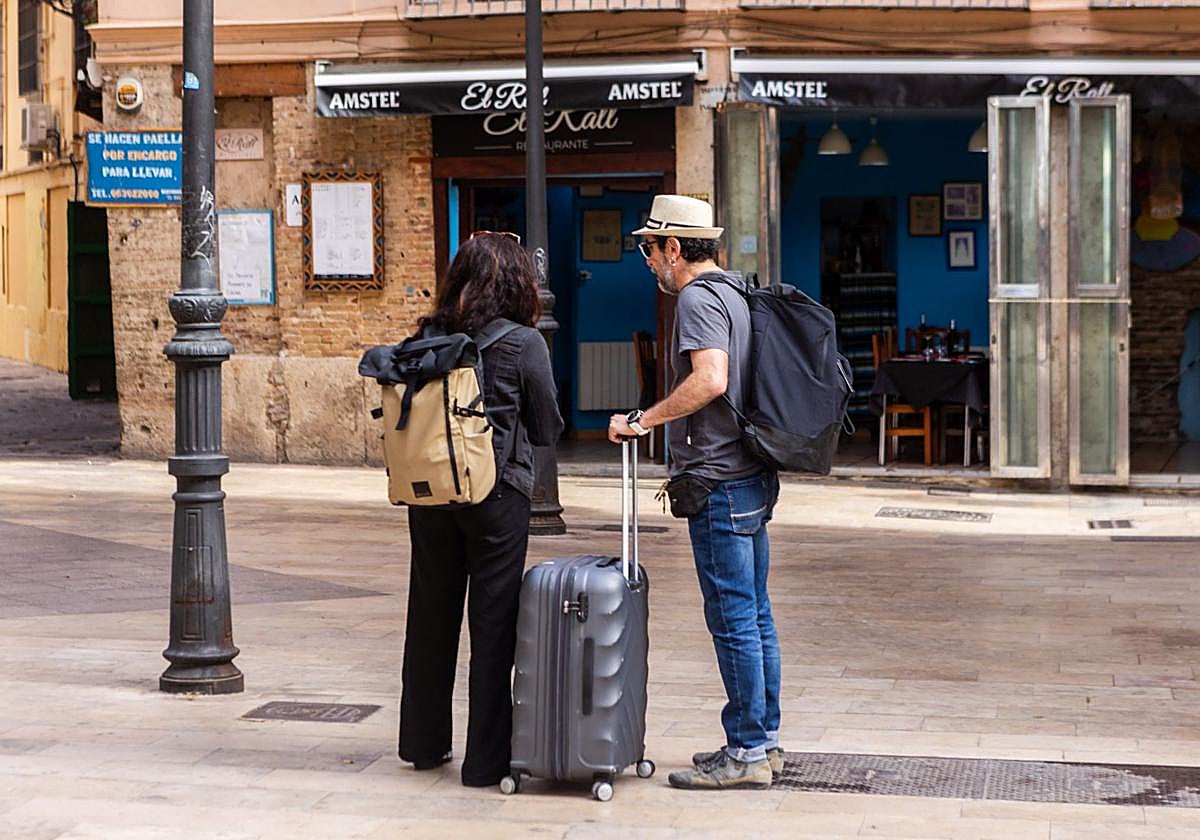 Turistas en la ciudad de Valencia.