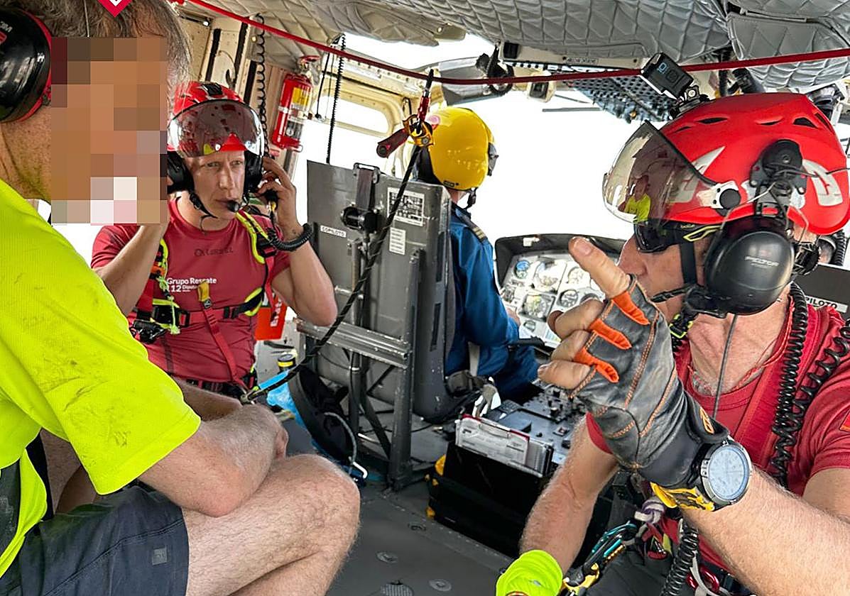 Un rescate en helicóptero, en imagen de archivo.