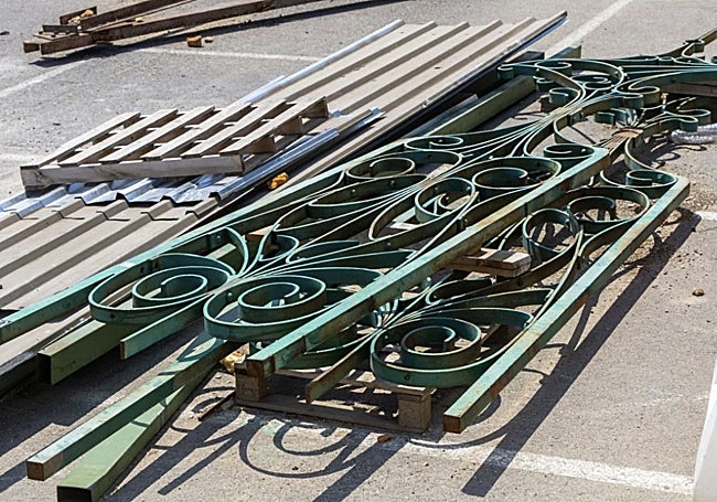 Los restos de la valla, hace unos días.