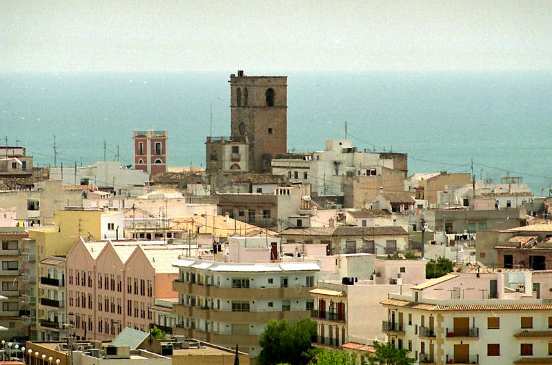 Vista de Xàbia desde el casco antiguo.