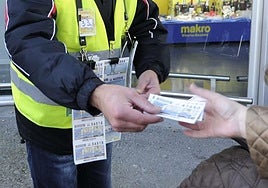 Venta de cupones de la ONCE. Imagen de archivo.