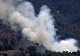 Imagen de archivo de un incendio forestal en la Comunitat.