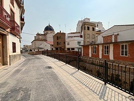 Una de las calles reabiertas en Chiva.