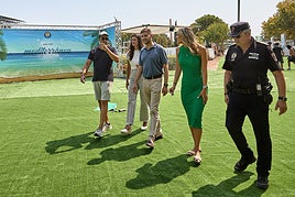 Visita al recinto del festival Mediterránea en Gandia.