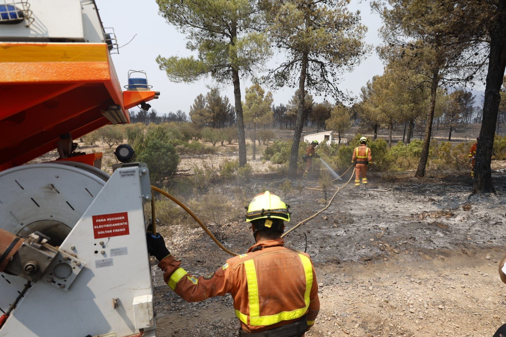 El incendio de Teresa de Cofrentes, en imágenes