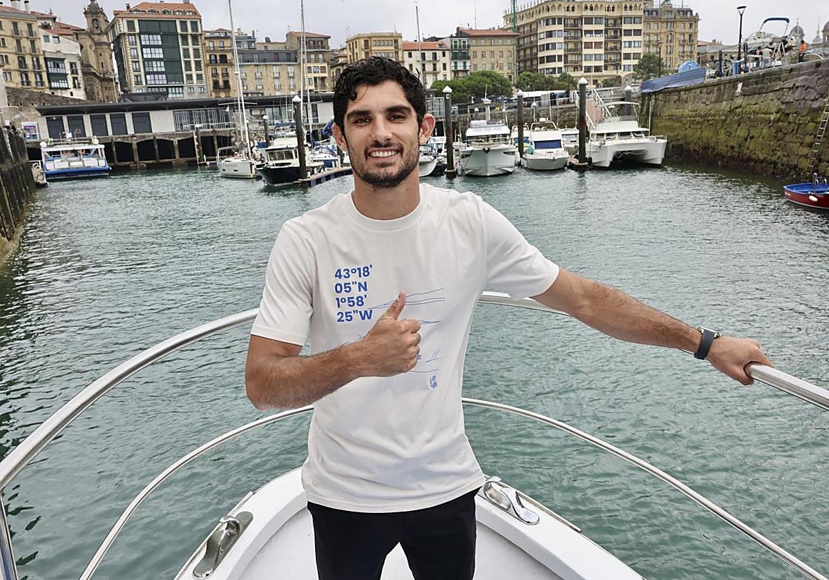Guedes, en su presentación con la Real Sociedad.