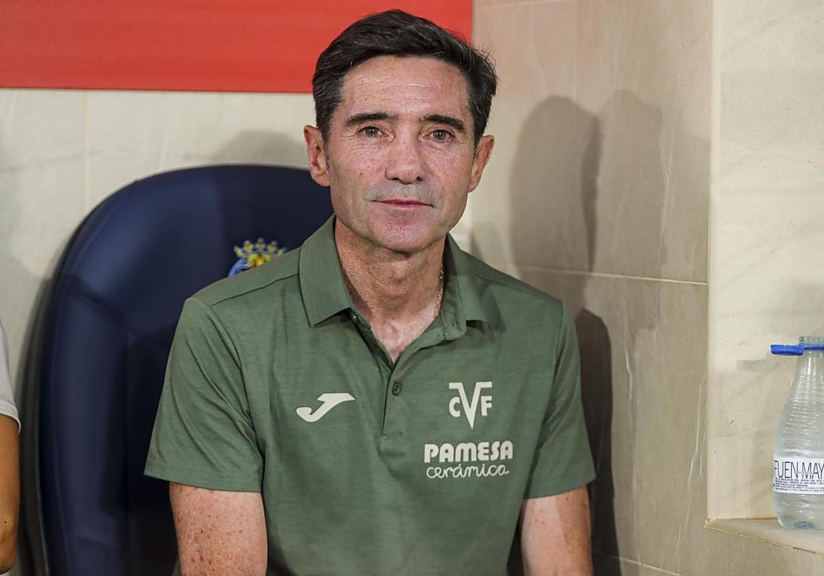 Marcelino, en el partido amistoso ante el Aston Villa.