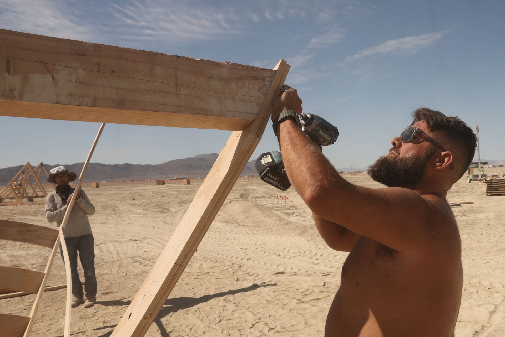 Una falla de vareta en el desierto de Nevada