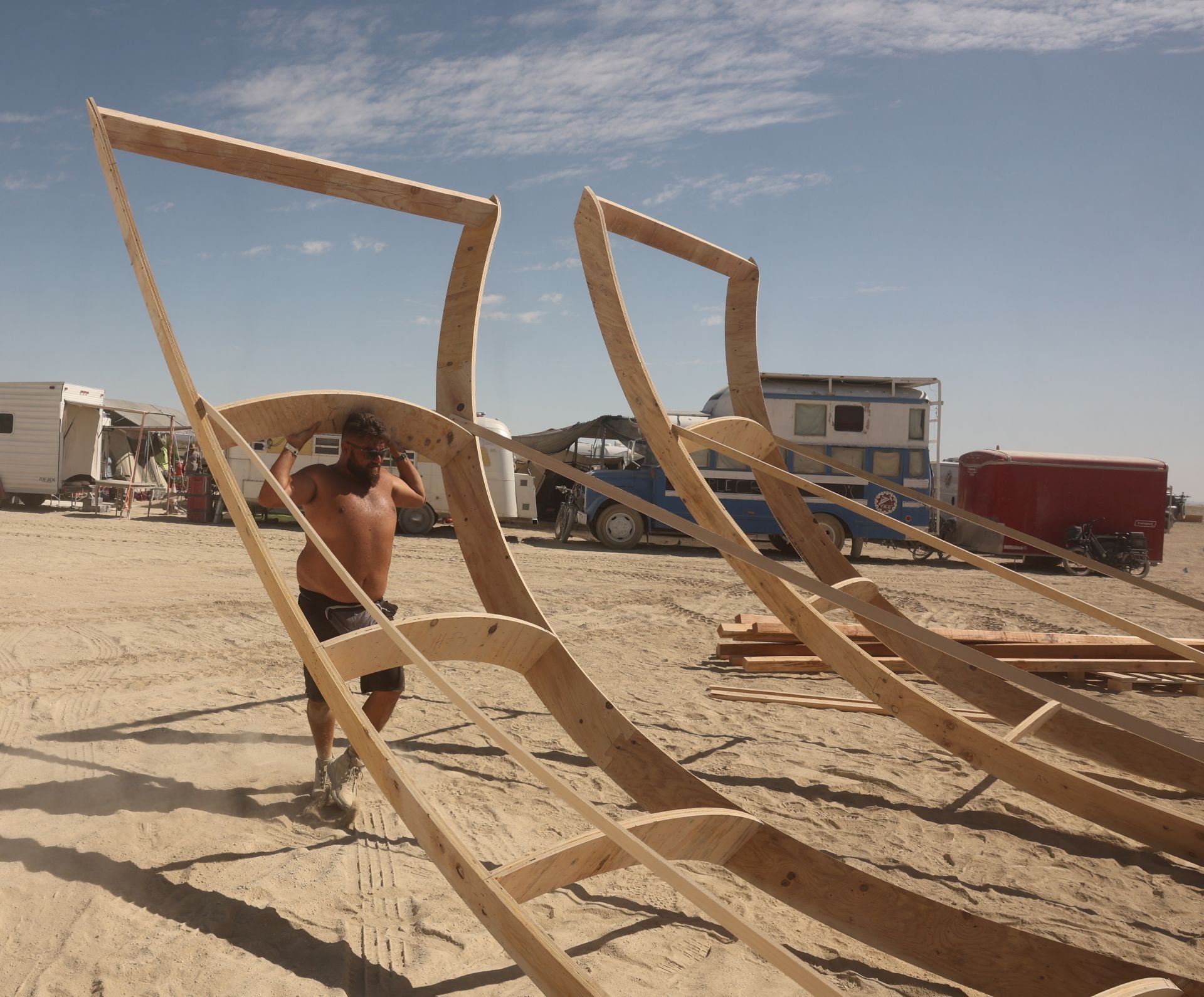 Una falla de vareta en el desierto de Nevada