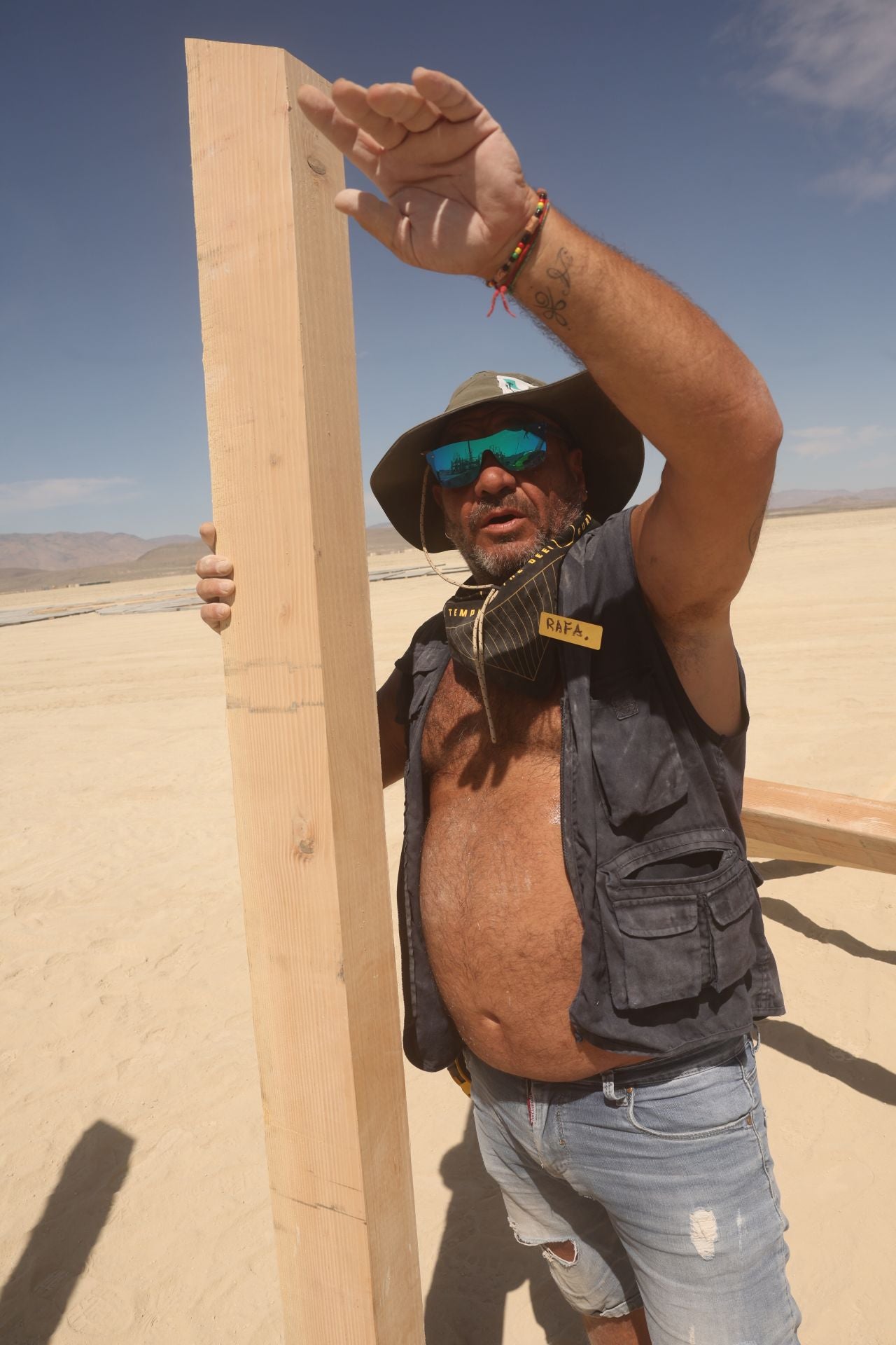 Una falla de vareta en el desierto de Nevada
