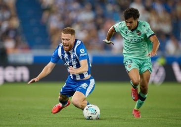 Manu Sánchez y Pampín, una disputa sana por el lateral izquierdo