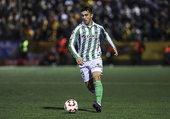 Iker Losada, con el Real Betis, en Copa del Rey.