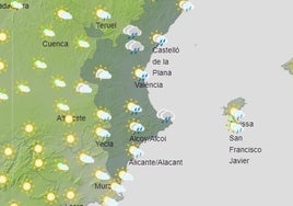 Previsión del tiempo el miércoles en la Comunitat.
