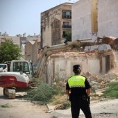 Trabajos en una de las viviendas.