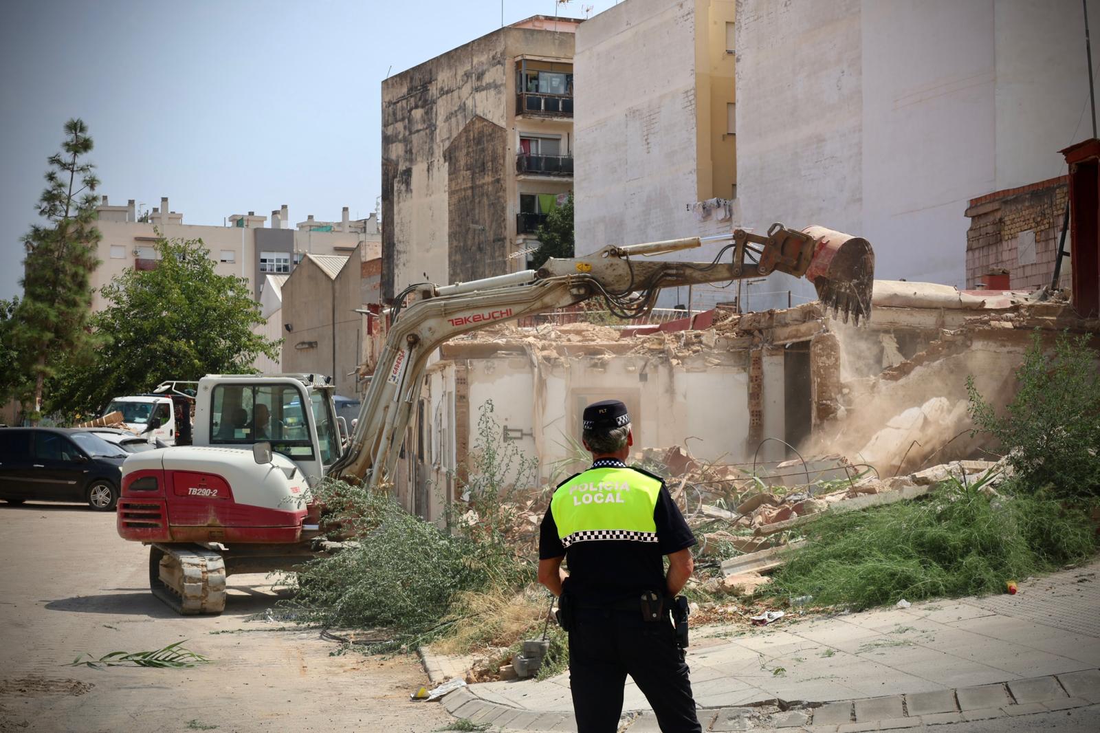 Trabajos en una de las viviendas.