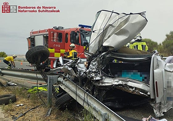 Accidnete de tráfico con una víctima mortal en la A-12, en Torres del Río.
