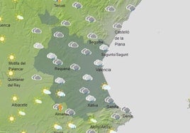 Previsión del estado del cielo para el miércoles por la tarde.
