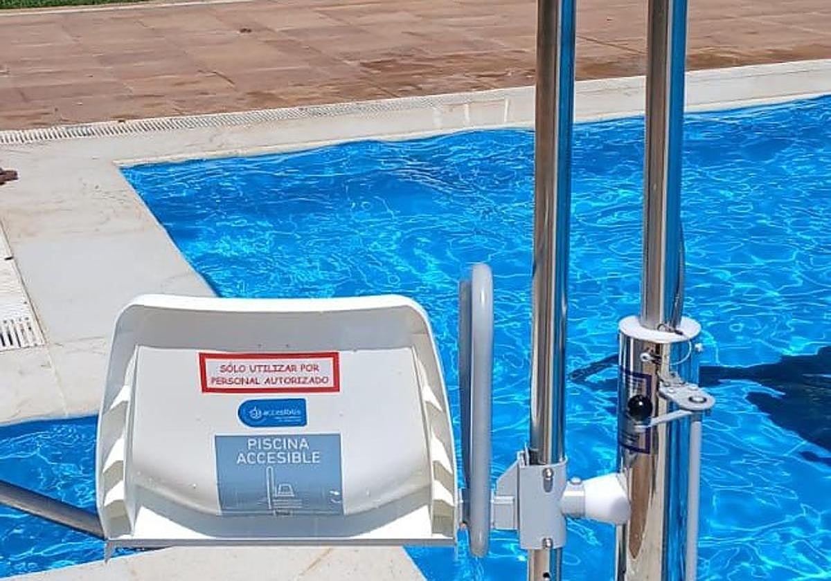 Piscina elevadora en Utiel.