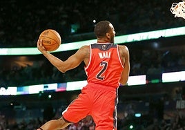 John Wall en el concurso de mates del All-Star Weekend.