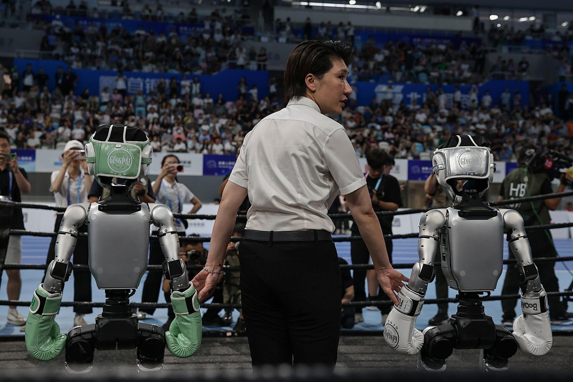 Celebración de las primeras Olimpiadas de robots en Pekín 