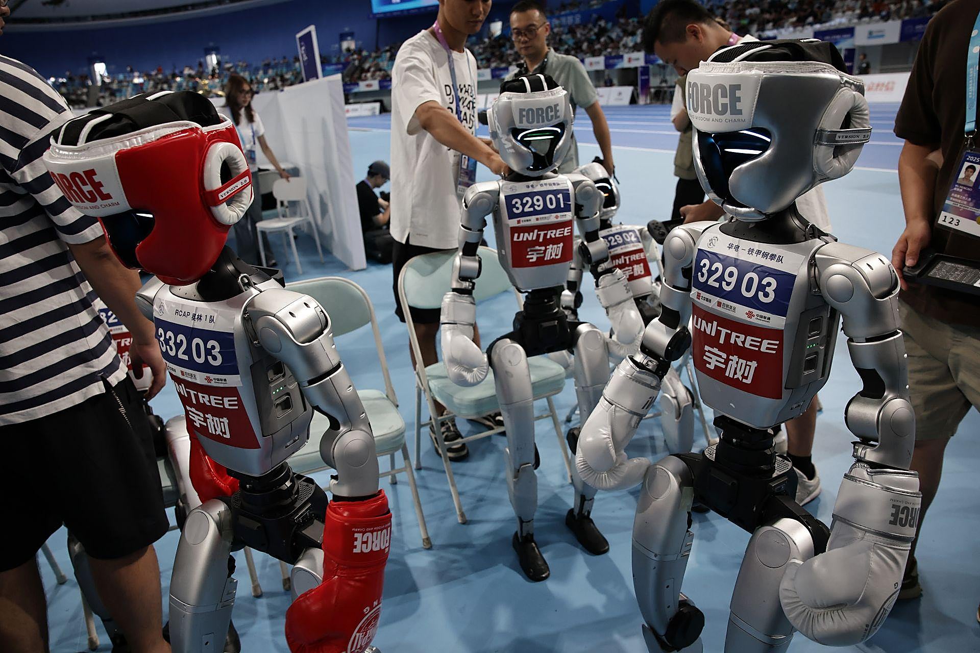 Celebración de las primeras Olimpiadas de robots en Pekín