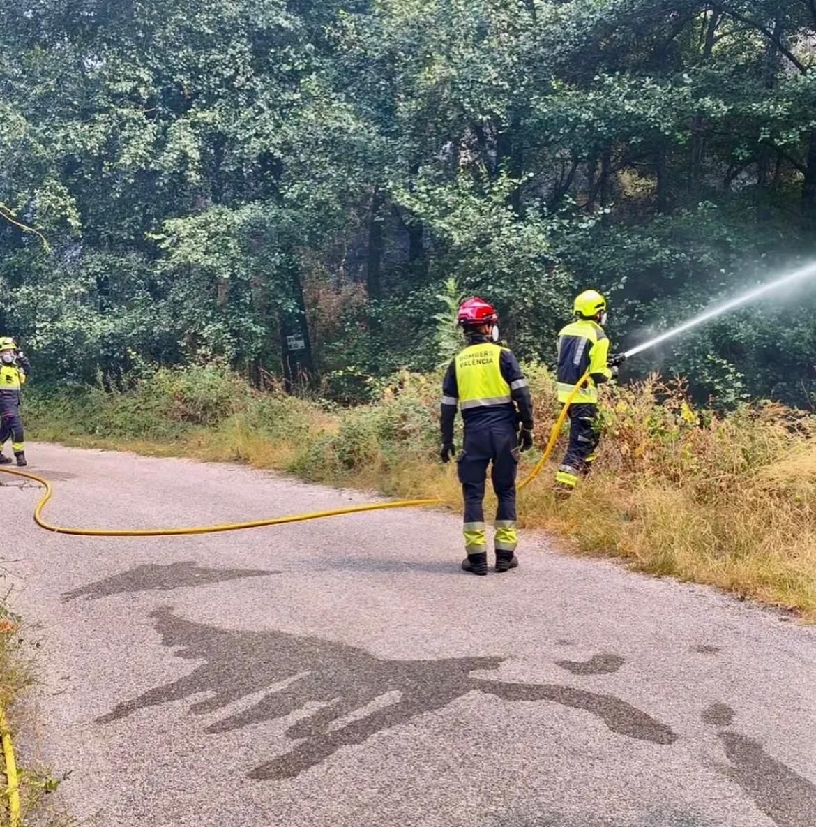 Los bomberos de Valencia parten hacia León para apagar los incendios forestales
