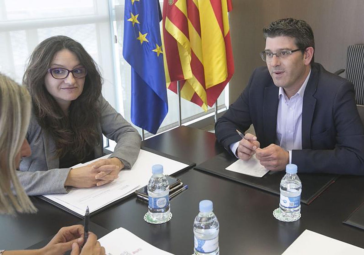 Oltra, reunida con Rodríguez, en 2018.