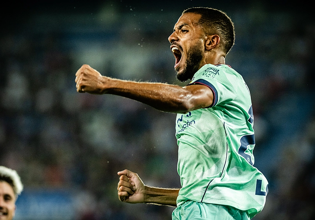 Toljan celebrando su gol contra el Alavés.