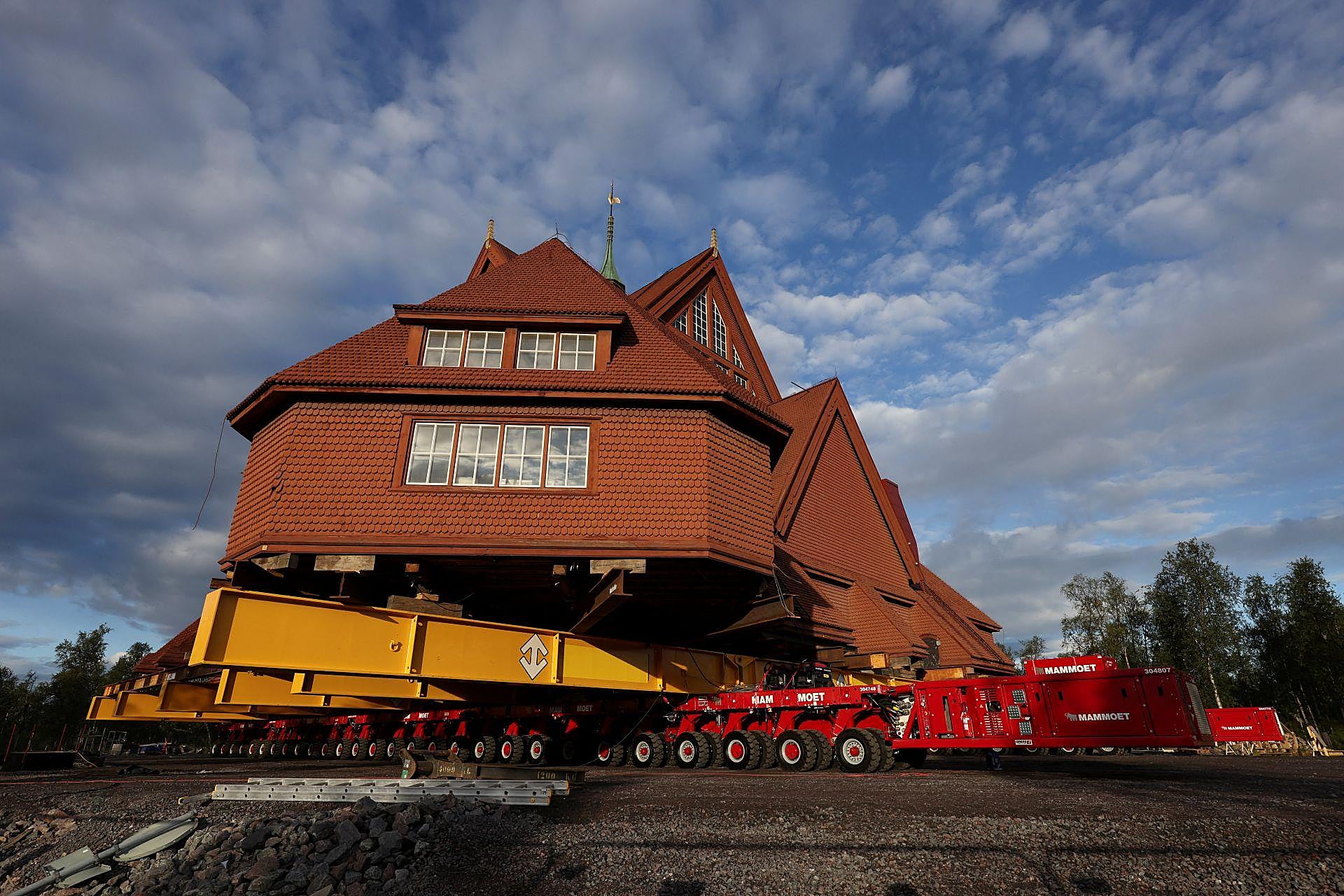 Traslado de la Iglesia de Kiruna, en Suecia