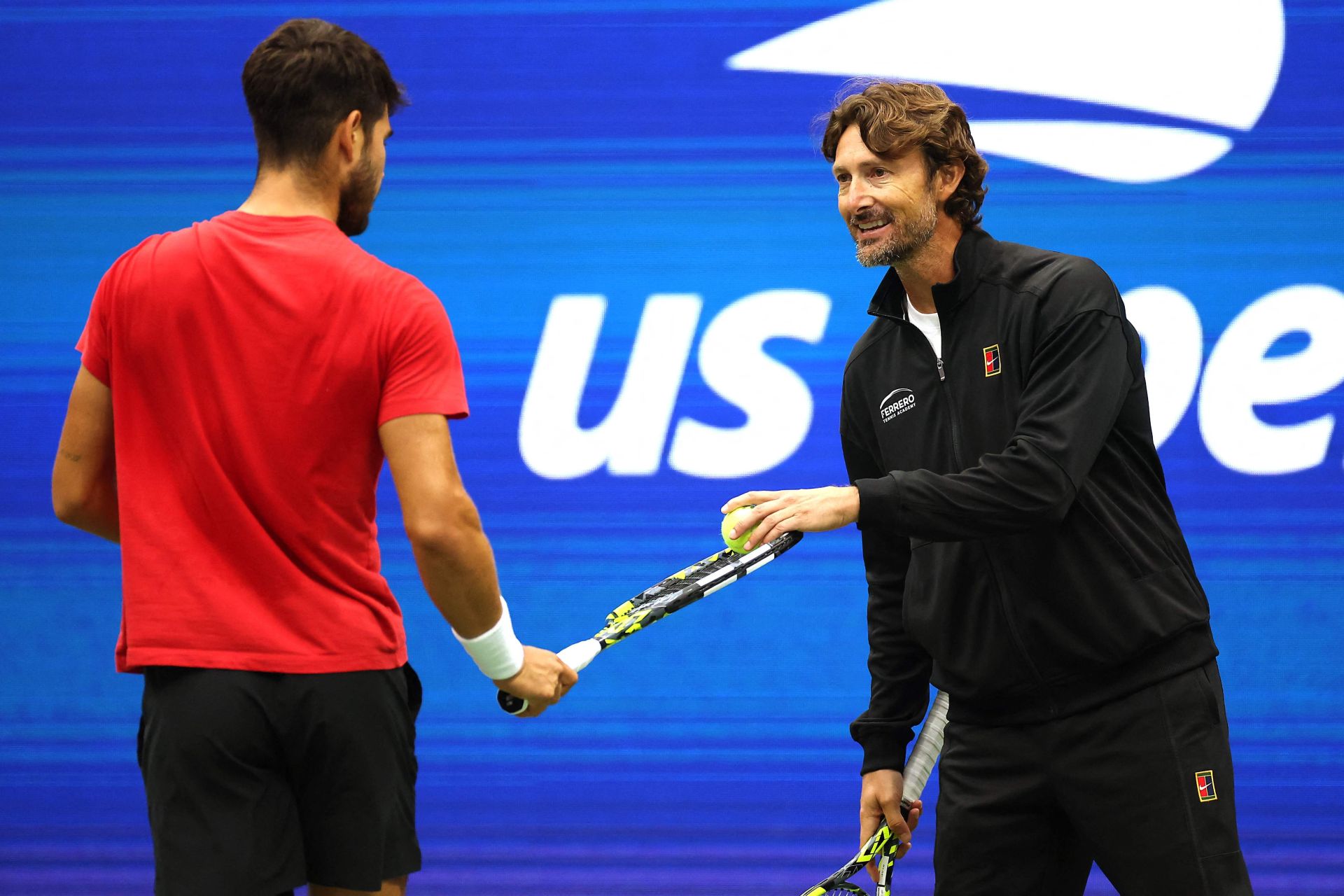 Juan Carlos Ferrero, con Carlos Alcaraz.
