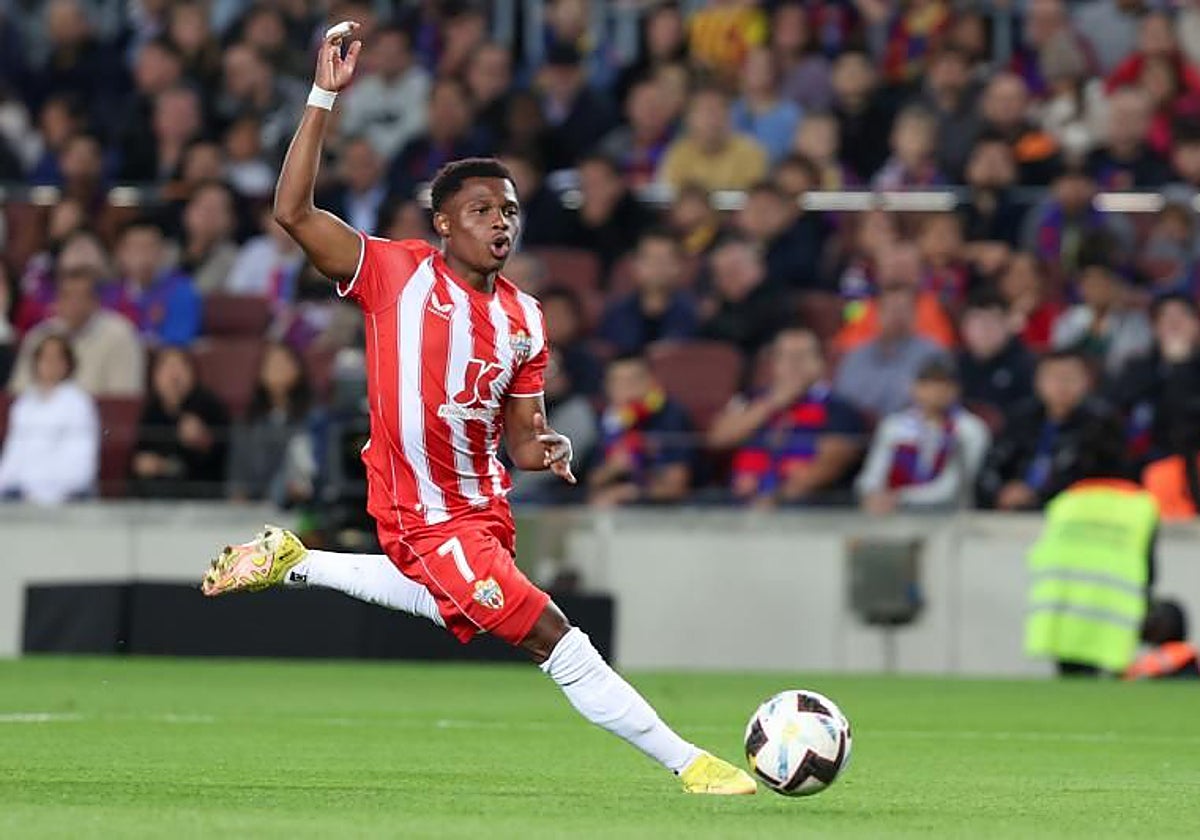 Ramazani, durante un partido en el Camp Nou.