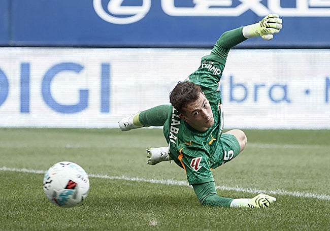 Agirrezabala poco ha podido hacer en el gol de Osasuna.