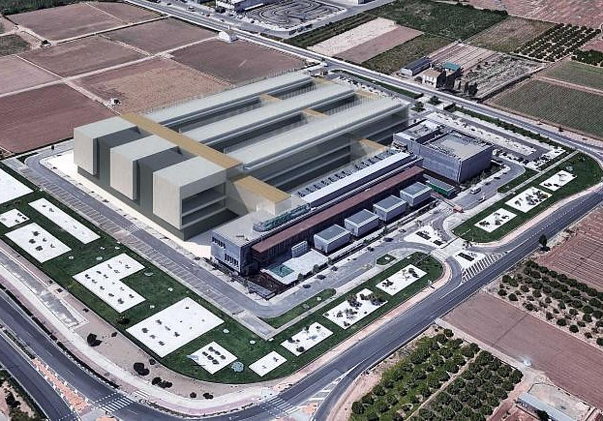 Figuración del centro de datos que ya ha sido construido en Albalat del Sorells.