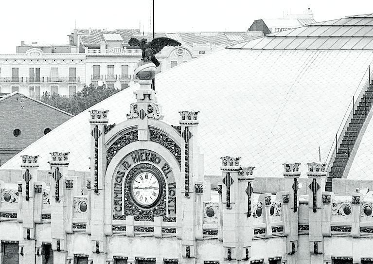Reloj de la fachada en 1917.