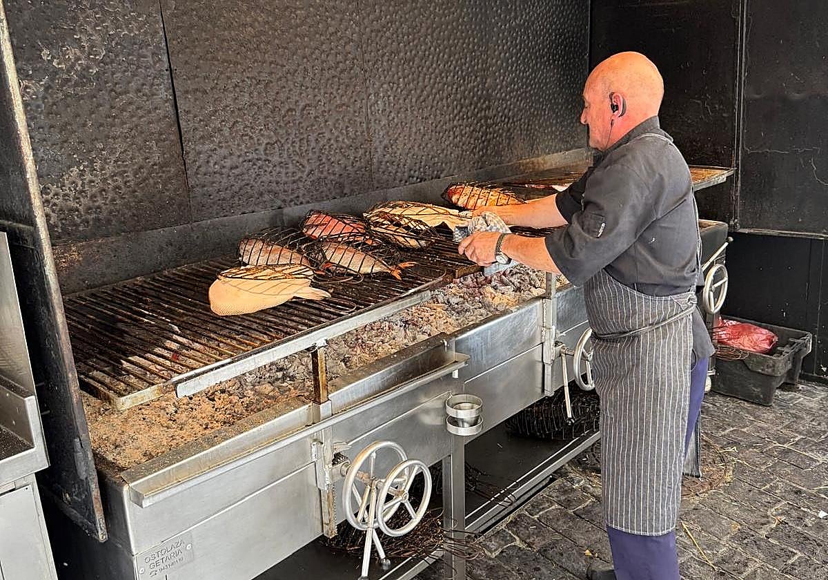 Asador del restaurante Kaia, en Getaria.