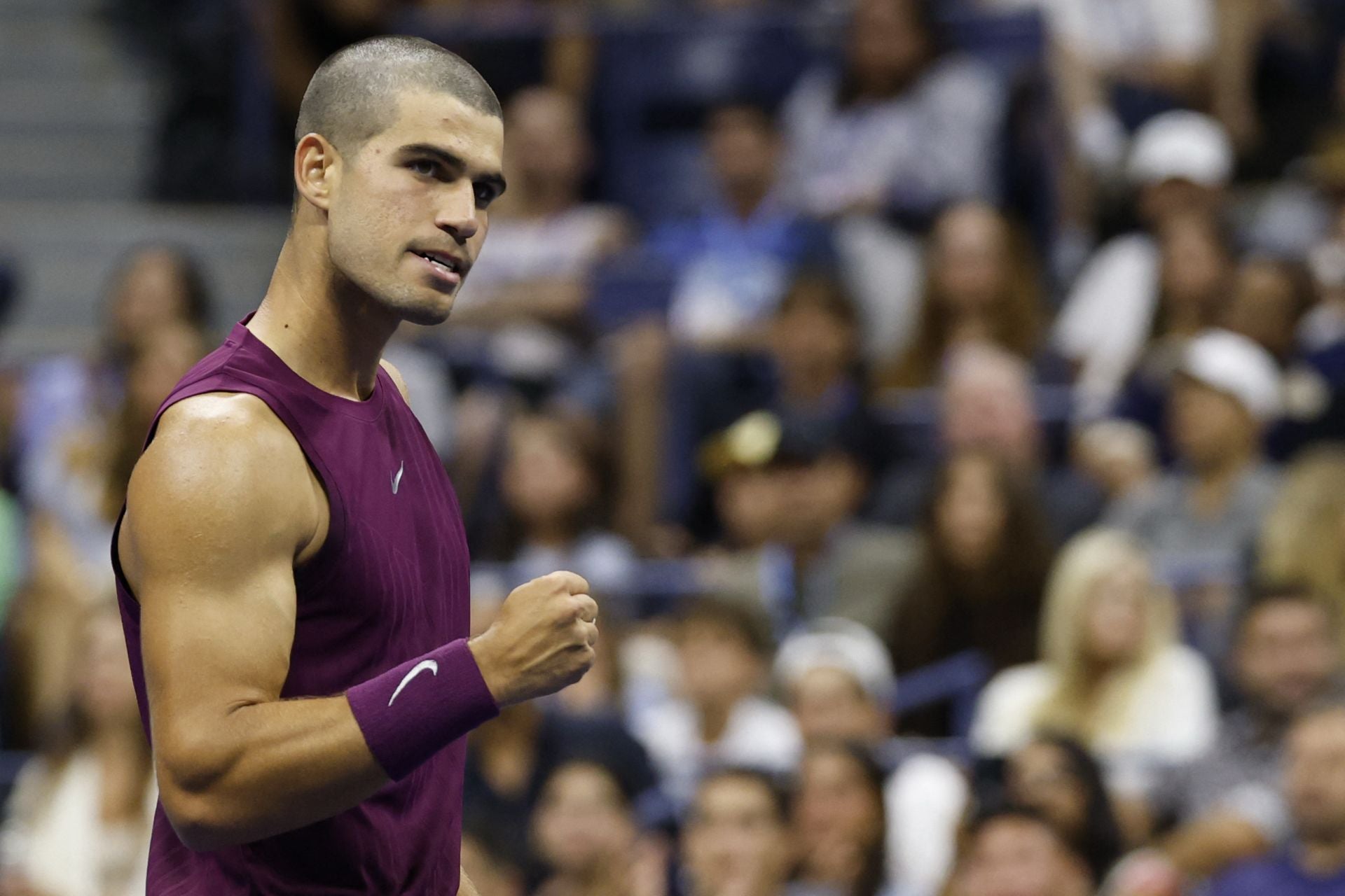 El nuevo look con la cabeza rapada de Alcaraz en el US Open