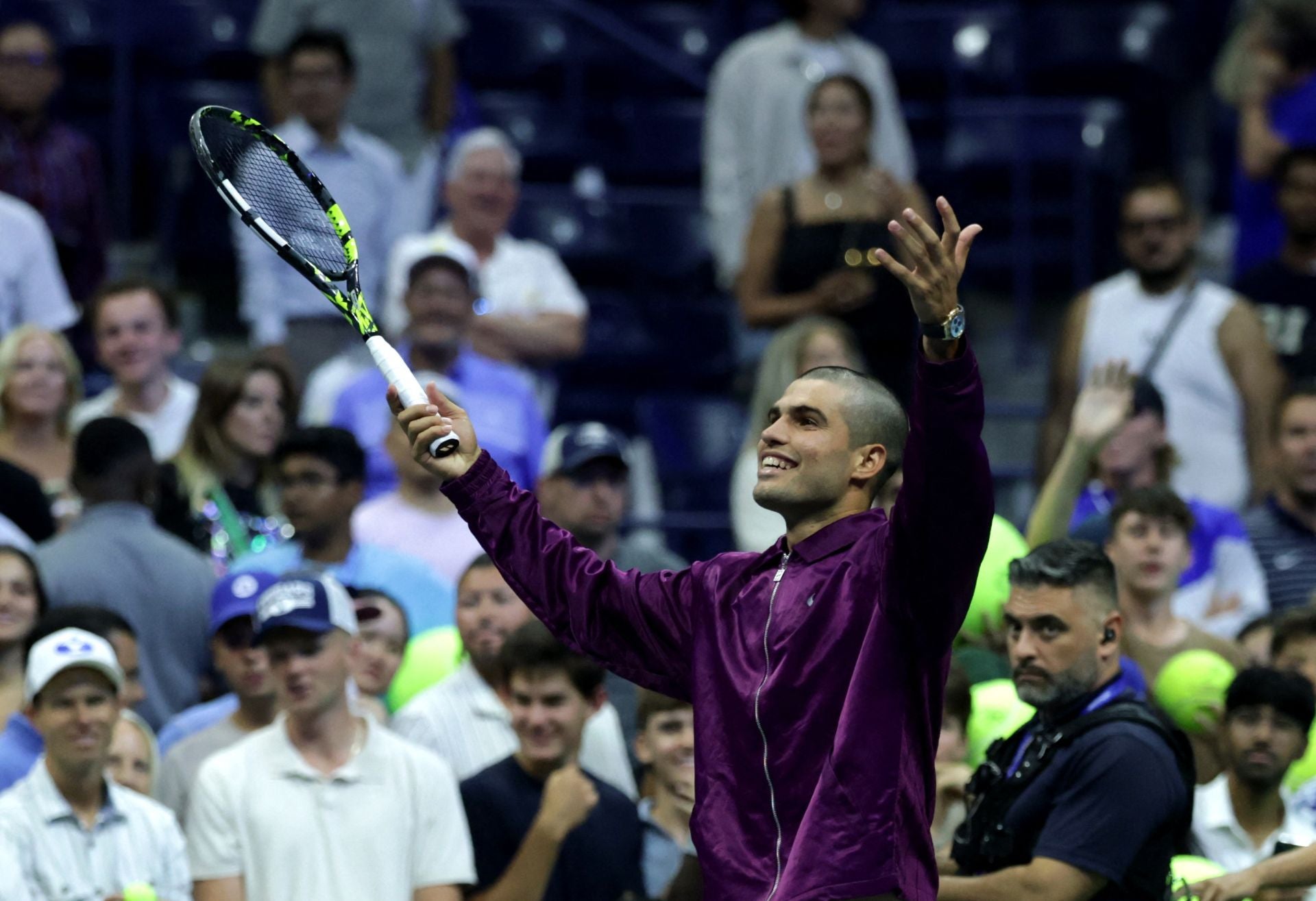 El nuevo look con la cabeza rapada de Alcaraz en el US Open