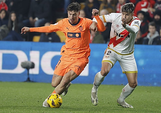 Canós, en el partido contra el Rayo.