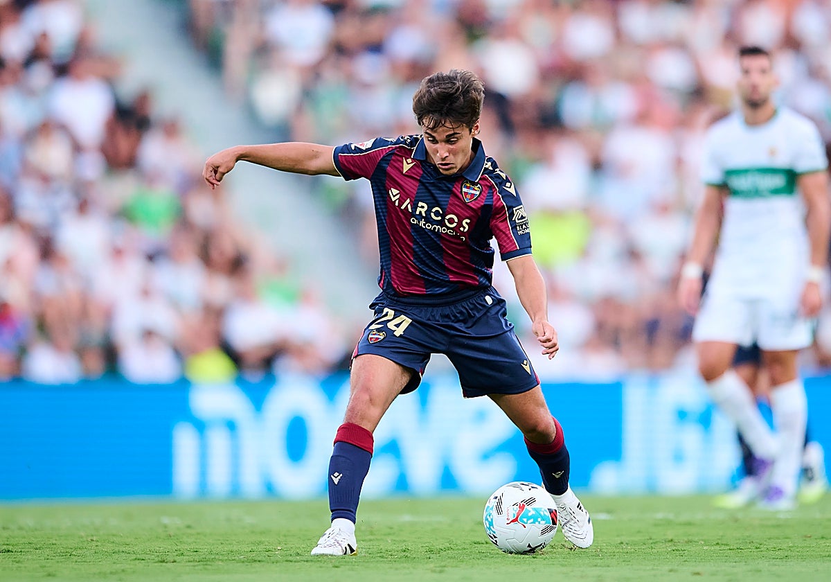 Carlos Álvarez, durante el partido contra el Elche.