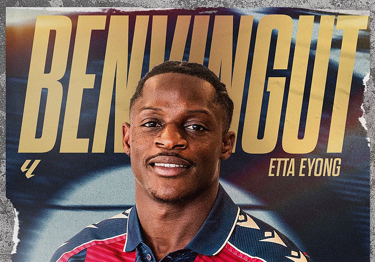 Etta Eyong, en el cartel de su anuncio.