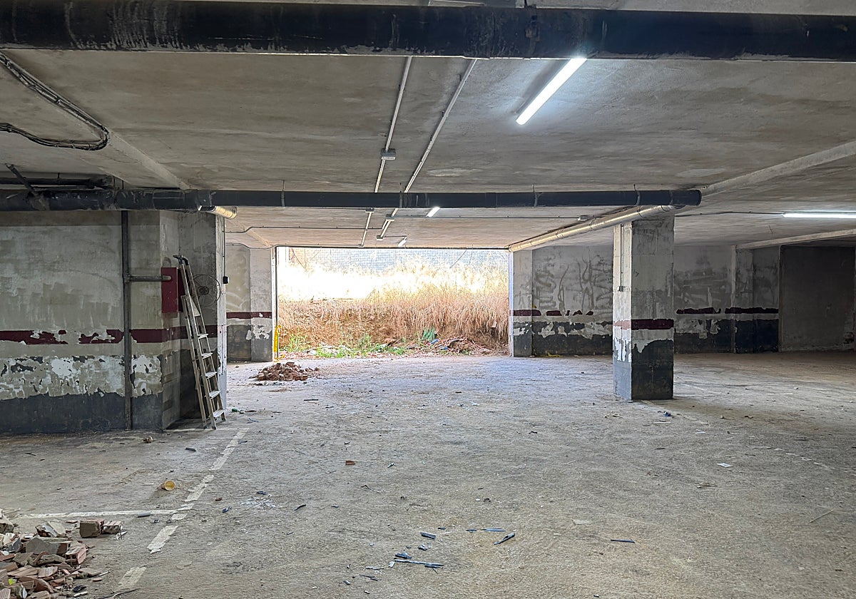 Primera planta del garaje afectado.