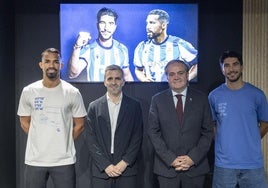 Jokin Aperribay, en la presentación de Yangel Herrera y Carlos Soler con la Real Sociedad.