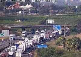 Accidente en la A-7 este martes, 2 de septiembre.