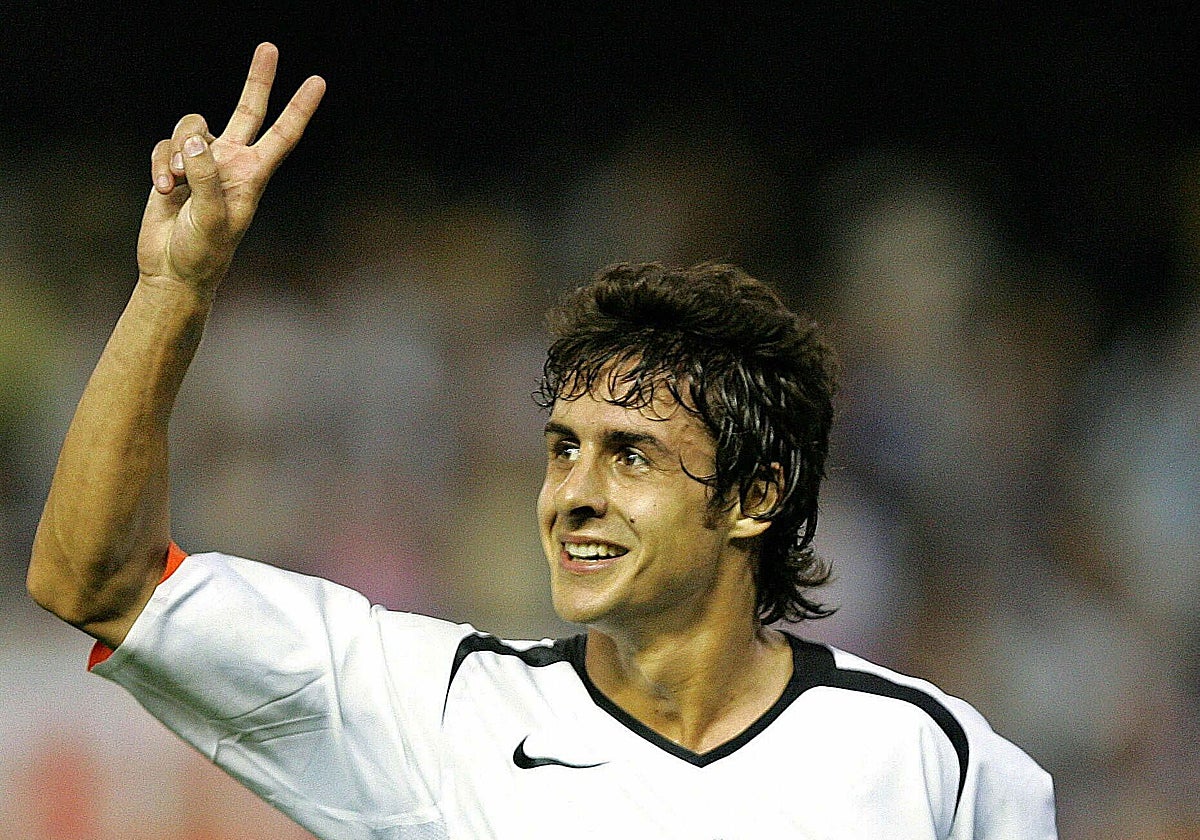 Pablo Aimar, durante un partido con el Valencia.