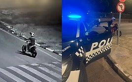 Uno de los ciclomotores multados.