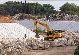 Las tareas de reconstrucción del barranco del Poyo.