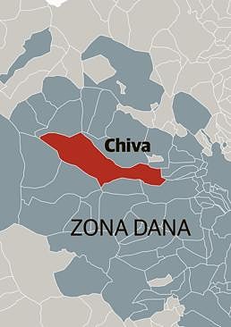 Imagen - Ubicación Chiva dentro de la zona afectada.