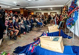 La capilla ardiente instalada en el Ciutat de València.