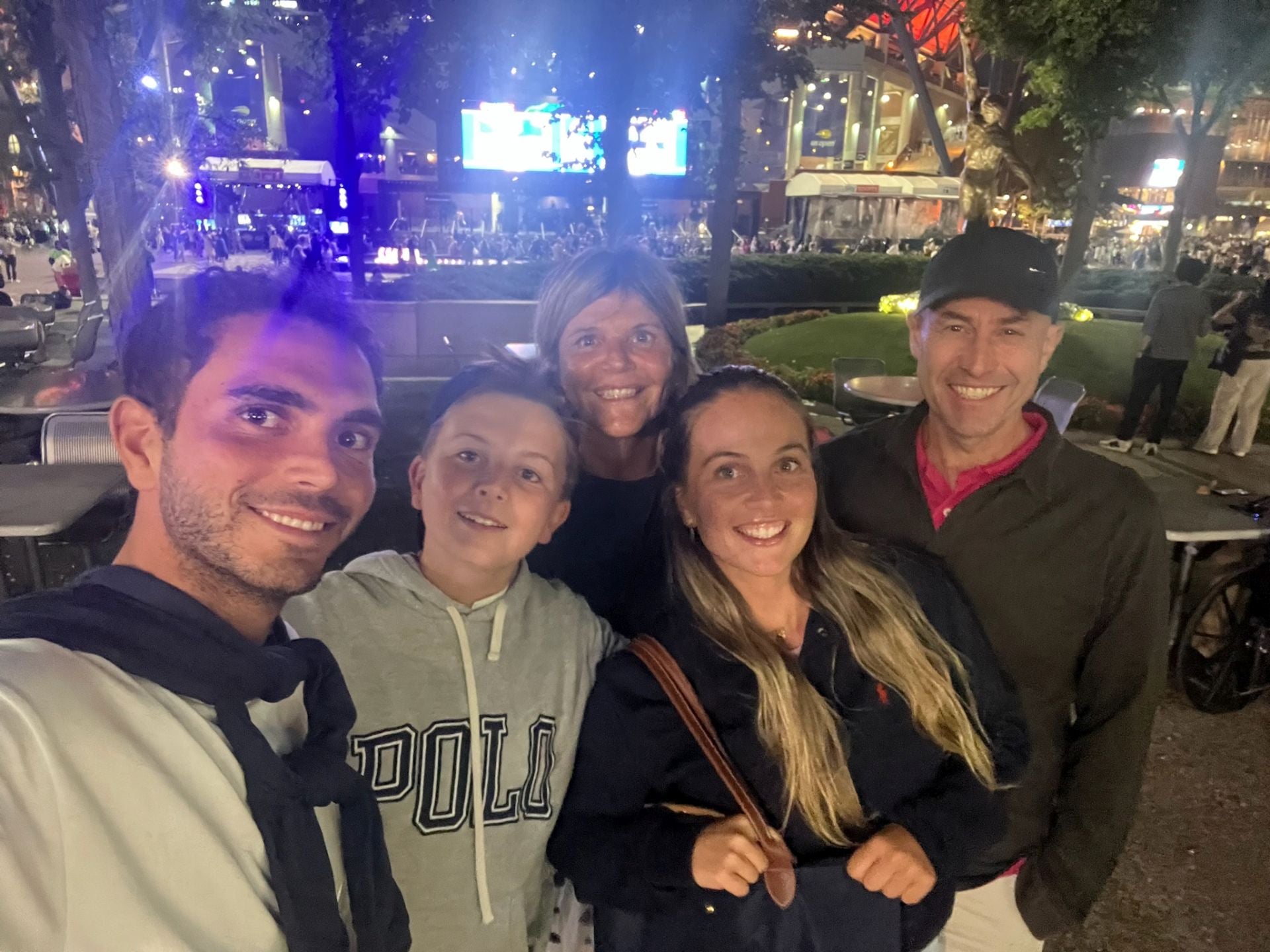 José Garrigues y Begoña Meléndez en Nueva York con su familia.